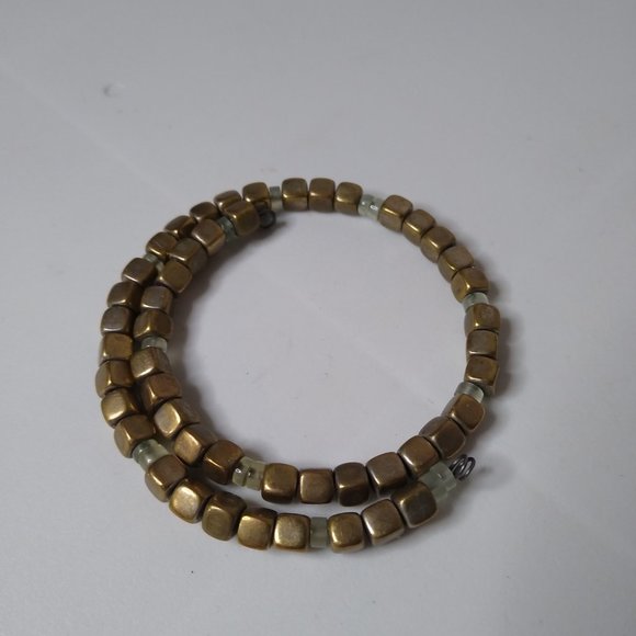 Vintage Square Metal Bead Expanding Bracelet - Picture 10 of 13